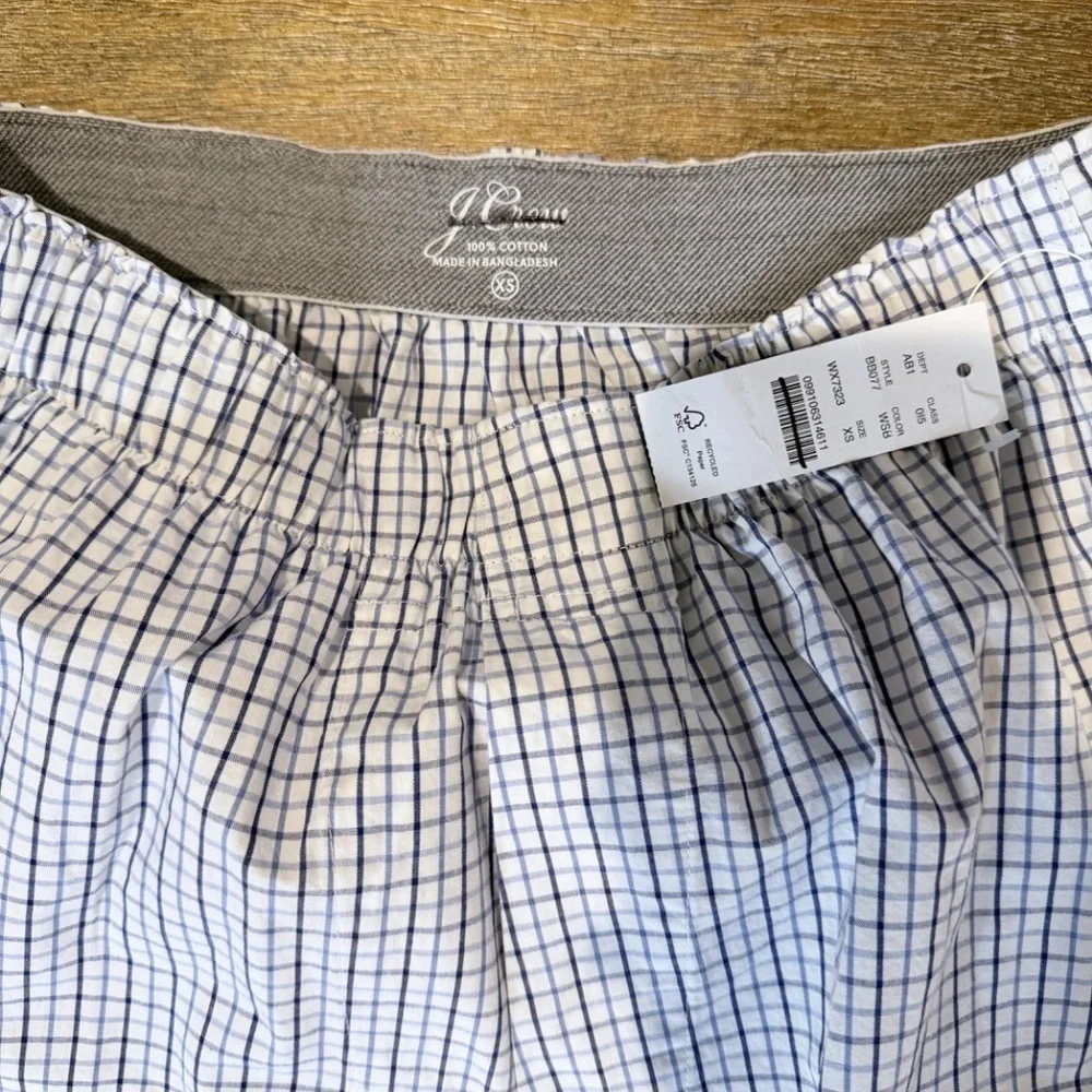 J Crew Boxer Shorts Blue White Pattern XS